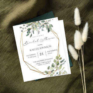 Budget Rustic Eucalyptus & Gold Bridal Shower