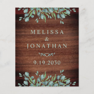 Budget Rustic Eucalyptus QR Code Wedding Invite