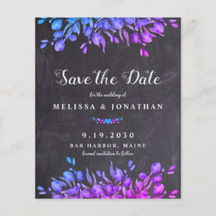 Budget Rustic Eucalyptus Save The Date Postcard B