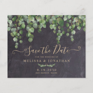 Budget Rustic Eucalyptus Wedding Save The Date