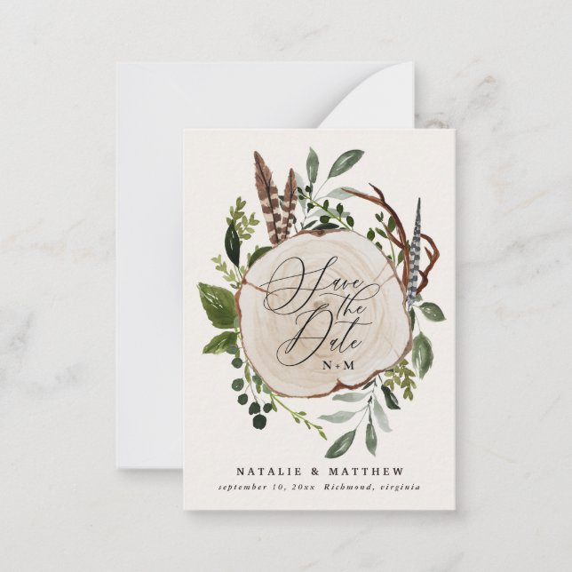 budget Rustic farmhouse fall wedding save the date Card (Front)