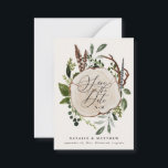 budget Rustic farmhouse fall wedding save the date Card<br><div class="desc">budget Rustic wedding wood slice and floral save the date invite. With beautiful watercolor details. This modern wedding invite is sure to set the style for your big day.</div>