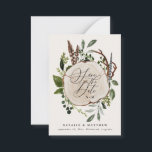 budget Rustic farmhouse fall wedding save the date Card<br><div class="desc">budget Rustic wedding wood slice and floral save the date invite. With beautiful watercolor details. This modern wedding invite is sure to set the style for your big day.</div>