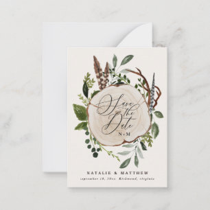 budget Rustic farmhouse fall wedding save the date Card