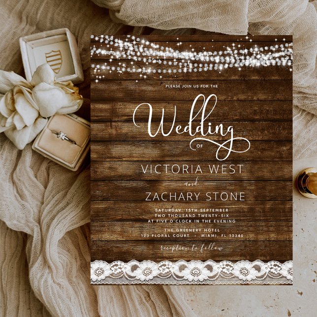Budget Rustic Farmhouse String Lights Wedding (Creator Uploaded)