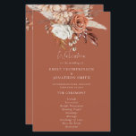 Budget Rustic Florals Terracotta Wedding Program<br><div class="desc">Budget Rustic Florals Terracotta Wedding Program Program.  A budget price 5.5 x 8.5" Beautiful florals in autumn colours decorate the top on each side in with a set script for Welcome. The rest of the text on both sides can be easily personalised.</div>