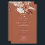 Budget Rustic Florals Terracotta Wedding Program<br><div class="desc">Budget Rustic Florals Terracotta Wedding Program Program.  A budget price 5.5 x 8.5" Beautiful florals in autumn colours decorate the top on each side in with a set script for Welcome. The rest of the text on both sides can be easily personalised.</div>