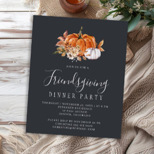 Budget rustic Friendsgiving dinner invitation