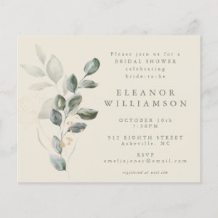 Budget Rustic Gold Greenery Bridal Shower 
