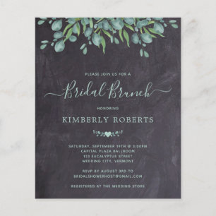 Budget Rustic Greenery Bridal Brunch Invitation