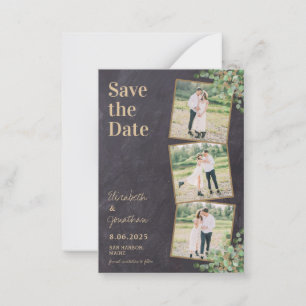 Budget Rustic Greenery Wedding Save The Date Card