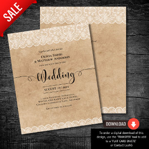 BUDGET Rustic Lace Farmhouse Country Barn Wedding