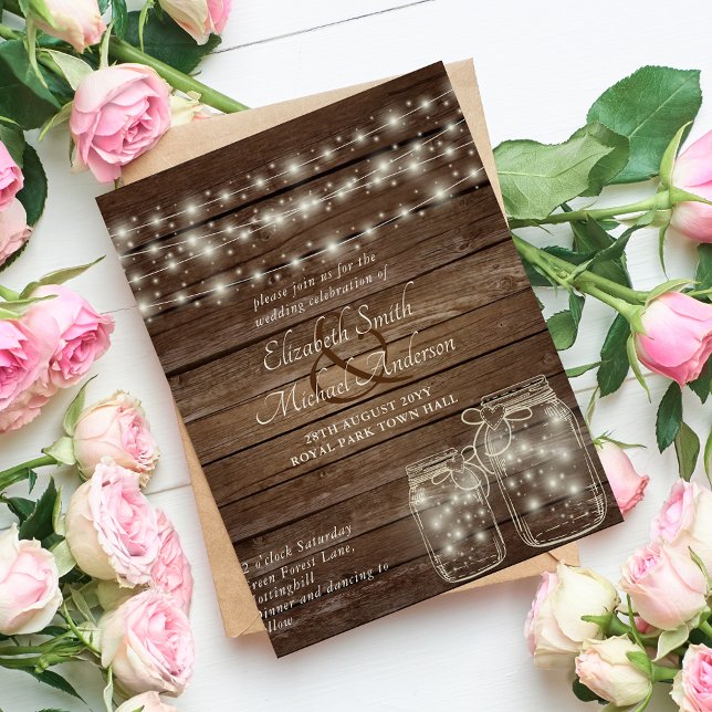 Budget Rustic Lights Mason Jars Cheapest Wedding (Creator Uploaded)