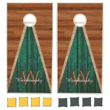 Budget Rustic Modern Emerald Green Wood Hue
