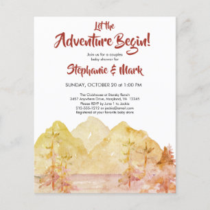 Budget Rustic Mountains Adventure Fall Baby Shower