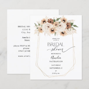 Budget Rustic Neutral Boho Floral Bridal Shower