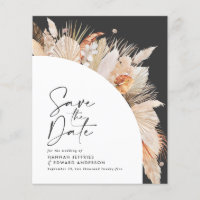 budget rustic pampas grass wedding save the date f