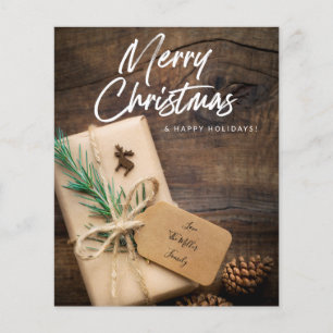 Budget Rustic Reindeer Merry Christmas Flyer