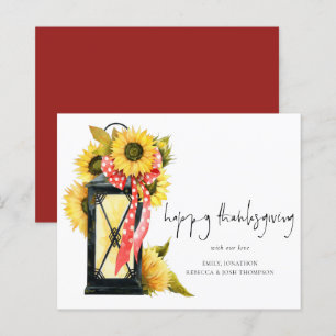 Budget Rustic Sunflower Lantern Happy Thanksgiving