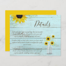 BUDGET Rustic Sunflower Wedding Details Enclosure