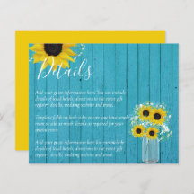 BUDGET Rustic Sunflower Wedding Details Enclosure
