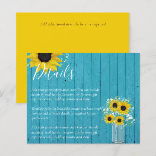 BUDGET Rustic Sunflower Wedding Details Enclosure