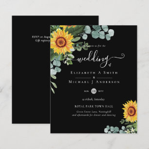 BUDGET Rustic Sunflowers Eucalyptus Leaves Wedding