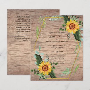 BUDGET Rustic Sunflowers Greenery Leaves Wedding