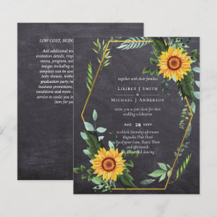 BUDGET Rustic Sunflowers Greenery Leaves Wedding
