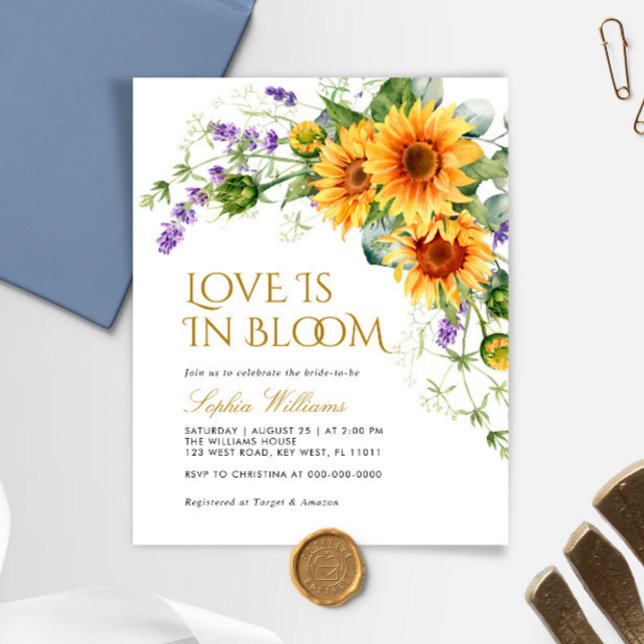 Budget Rustic Sunflowers Love is in Bloom (Creator Uploaded)