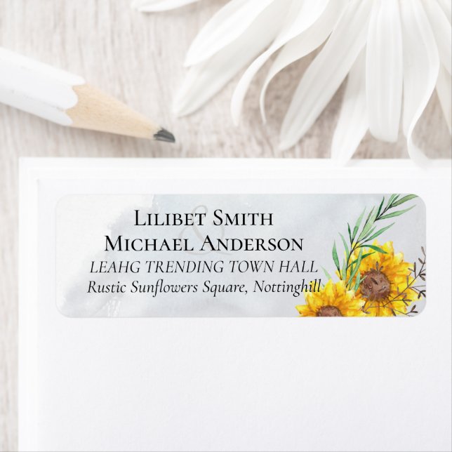 Budget Rustic Sunflowers Olive Green Wedding (Insitu)