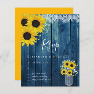 BUDGET Rustic Sunflowers RSVP Wedding