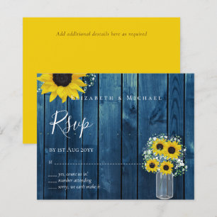 BUDGET Rustic Sunflowers RSVP Wedding
