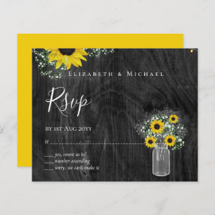 BUDGET Rustic Sunflowers RSVP Wedding