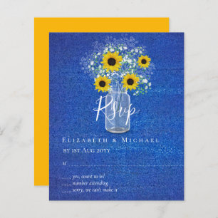 BUDGET Rustic Sunflowers RSVP Wedding