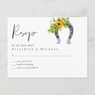 Budget Rustic Sunflowers Southern Wedding Postcard