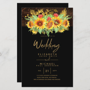 Budget Rustic Sunflowers Summer Floral Wedding