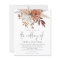 Budget Rustic Terracotta Florals QR Code Wedding