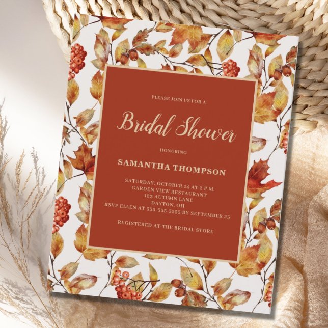 Budget Rustic Terracotta Leaf Bridal Shower  (Creator Uploaded)