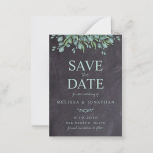 Budget Rustic Watercolor Greenery Save The Date Card