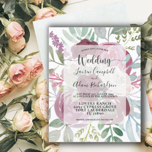 Budget Rustic Wedding Burgundy Floral Dusty Blue 