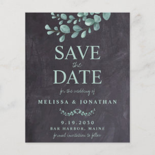 Budget Rustic Wedding Eucalyptus Save The Date