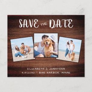 Budget Rustic Wedding Photos QR Code Save The Date