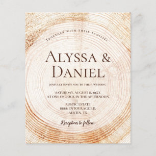 Budget Rustic Wedding Wood Cut Grain Custom