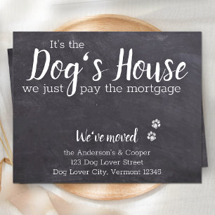 Budget Rustic We've Moved Dog Moving Announcement
