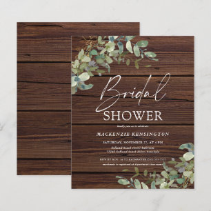 Budget Rustic Wood Eucalyptus Bridal Shower 
