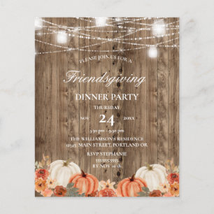 Budget Rustic Wood Floral Friendsgiving Dinner