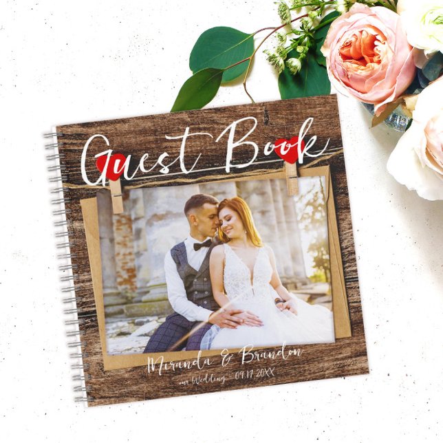 Budget - Rustic Wood Wedding Photo Guest Book (Creator Uploaded)