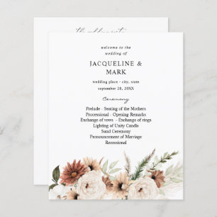 Budget RusticNeutral Boho Floral Wedding Ceremony