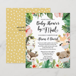 Budget Safari Anima Baby Shower By Mail Invitation